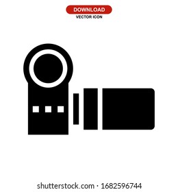 camcorder icon or logo isolated sign symbol vector illustration - high quality black style vector icons
