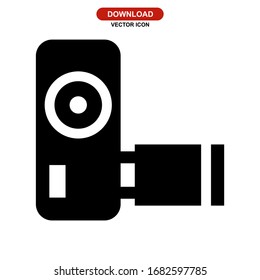 camcorder icon or logo isolated sign symbol vector illustration - high quality black style vector icons
