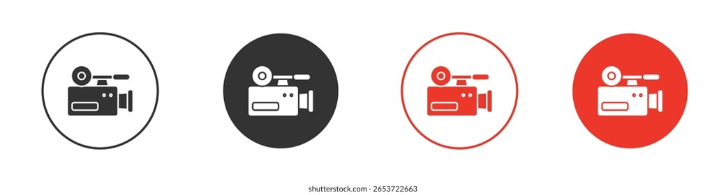 Camcorder icon for logo, vector sign symbol for design