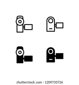 Camcorder Icon Logo Vector Symbol. Video Camera Icon