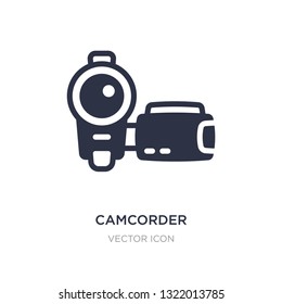camcorder icon on white background. Simple element illustration from Blogger and influencer concept. camcorder sign icon symbol design.