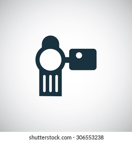 camcorder icon, on white background
