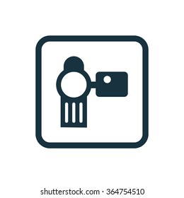 camcorder icon, on white background