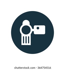 camcorder icon, on white background