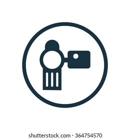 camcorder icon, on white background