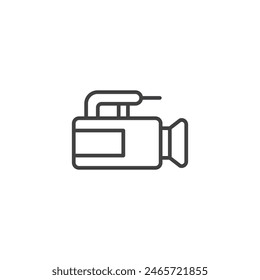 Camcorder Icon Set. Video Camera and Recording Button Symbols in Vector Format.