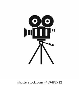 Camcorder icon in simple style isolated on white background. Video symbol