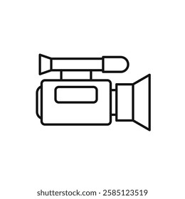 Camcorder icon. simple thin line vector icon