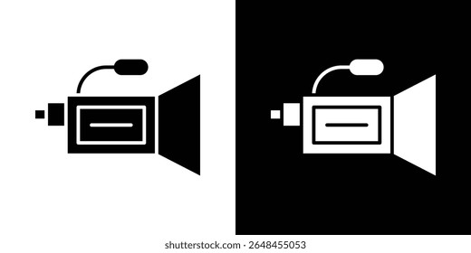 Camcorder icon symbol collection. Flat vector stock illustration.