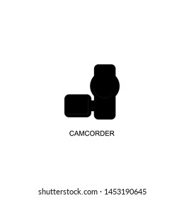 camcorder icon vector black design