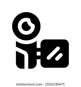camcorder icon. vector glyph icon for your website, mobile, presentation, and logo design.