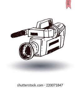 camcorder icon, vector illustration