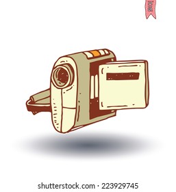 camcorder icon, vector illustration