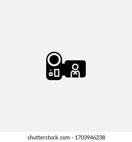 símbolo del ilustrador vectorial de icono del camcorder