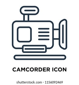 Camcorder icon vector isolated on white background, Camcorder transparent sign , thin symbols or lined elements in outline style
