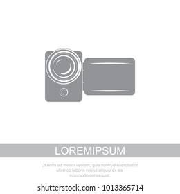 Camcorder icon. Videocamera icon