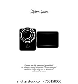 Camcorder icon. Videocamera icon
