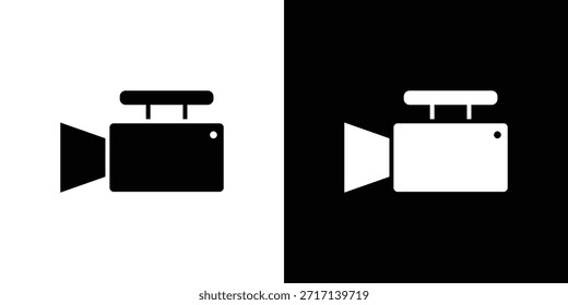 Camcorder icons set. vector icons designed in filled style