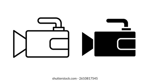 Camcorder icons. thin line vector icons