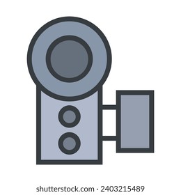 Camcorder ilustrado sobre fondo blanco