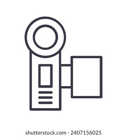 Camcorder illustrated on white background