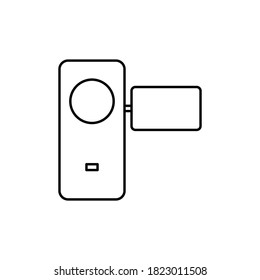 Icono de la línea del camcorder. vector de plantilla de diseño