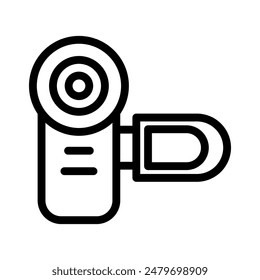 camcorder line icon illustration vector graphic. Simple element illustration vector graphic, suitable for app, websites, and presentations isolated on white background