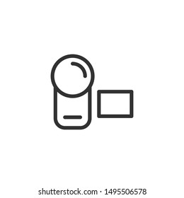 Camcorder  - Line Vector Icon