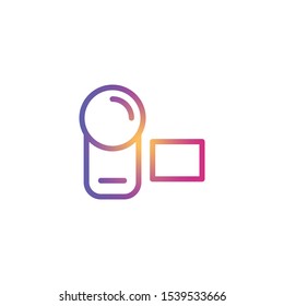 Camcorder  - Line Vector Icon