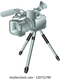 camcorder on a tripod
