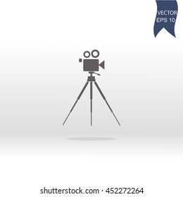 camcorder on a tripod vector illustration