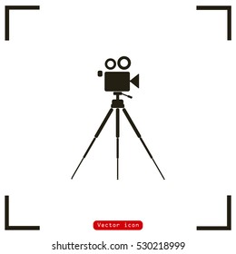 camcorder on a tripod vector illustration