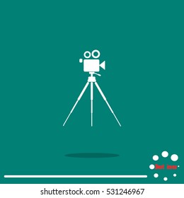camcorder on a tripod vector illustration