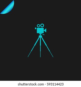 camcorder on a tripod vector illustration