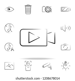 camcorder outine icon. Photo and camera icons universal set for web and mobile