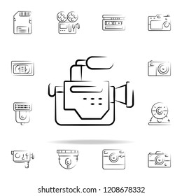 camcorder outine icon. Photo and camera icons universal set for web and mobile