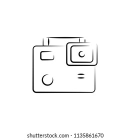 camcorder outine logo style icon. Element of photo icon for mobile concept and web apps. Outline camcorder icon can be used for web and mobile