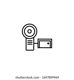 Camcorder thin lines sign vector illustrator