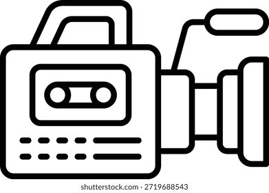Icono de Vector de la videocámara. Se puede utilizar para aplicaciones de impresión, móviles y de Web.