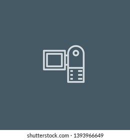 Camcorder vector icon. Camcorder concept stroke symbol design. Thin graphic elements vector illustration, outline pattern for your web site design, logo, UI. EPS 10.