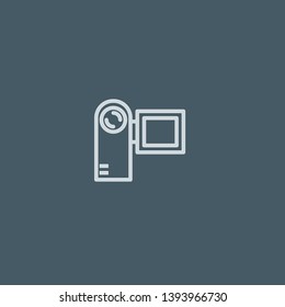 Camcorder vector icon. Camcorder concept stroke symbol design. Thin graphic elements vector illustration, outline pattern for your web site design, logo, UI. EPS 10.