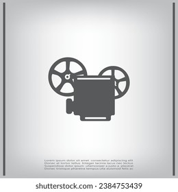 Camcorder, icono vector. Ilustración plana de una cámara de vídeo.