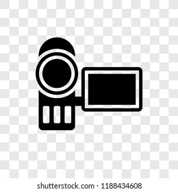 Camcorder vector icon isolated on transparent background, Camcorder transparency logo concept
