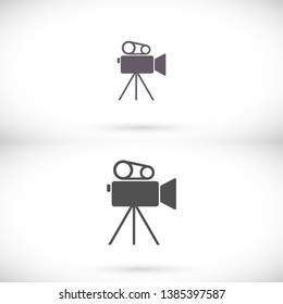 Camcorder Vector icon . Lorem Ipsum Illustration design