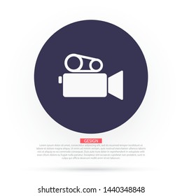 Camcorder Vector icon . Lorem Ipsum Illustration design