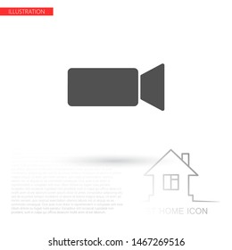 Camcorder Vector icon . Lorem Ipsum Illustration design