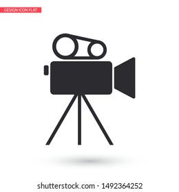 Camcorder Vector icon . Lorem Ipsum Illustration design
