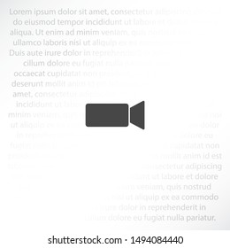Camcorder Vector icon . Lorem Ipsum Illustration design