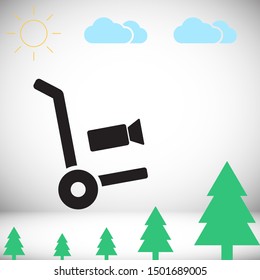 Camcorder Vector icon . Lorem Ipsum Illustration design