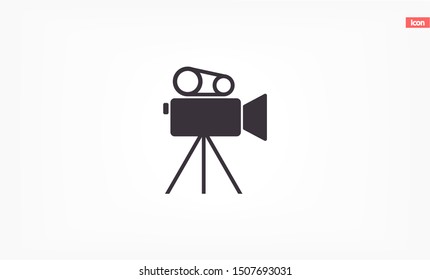 Camcorder Vector icon . Lorem Ipsum Illustration design